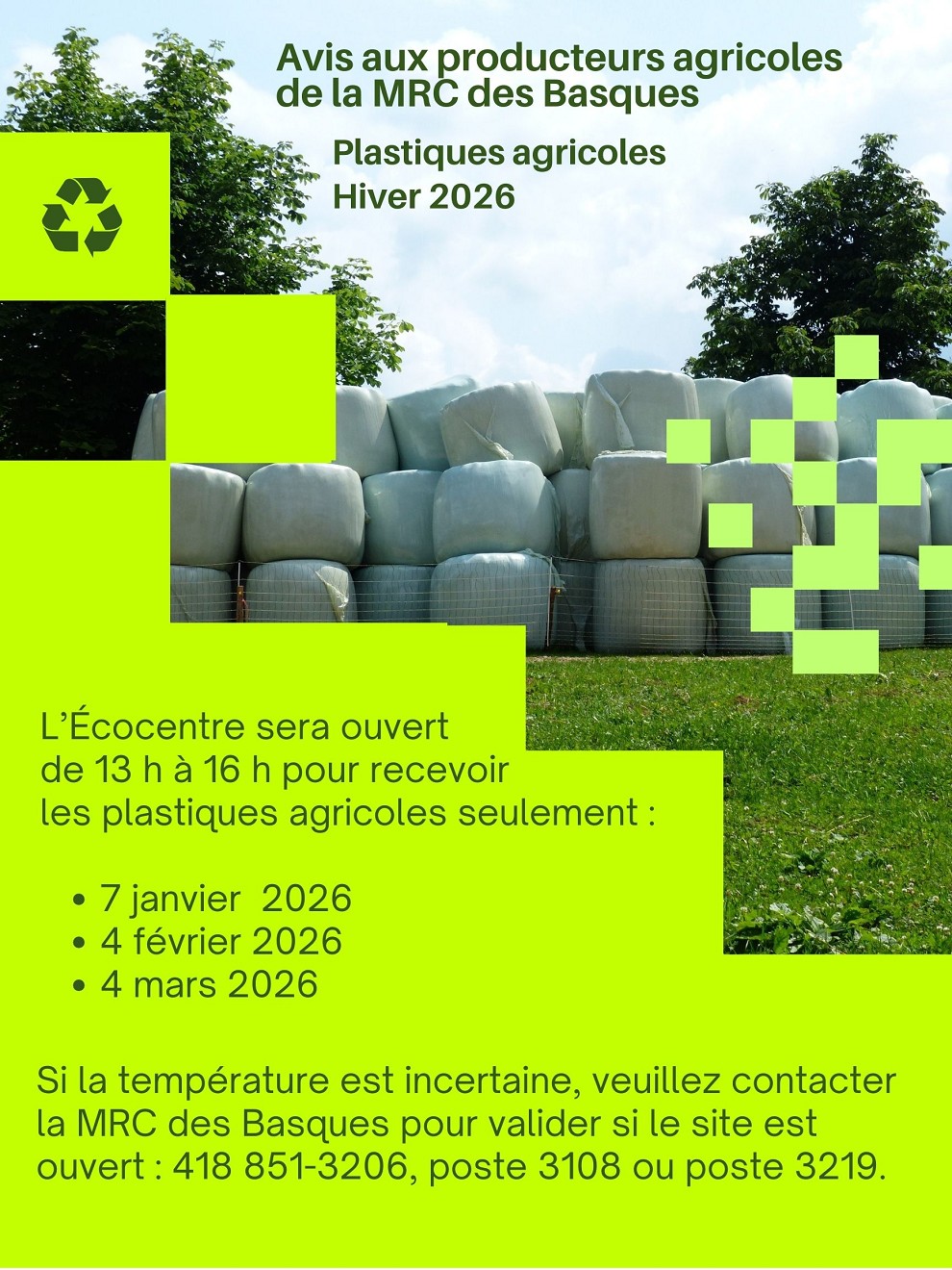 Récupération - Plastiques agricoles