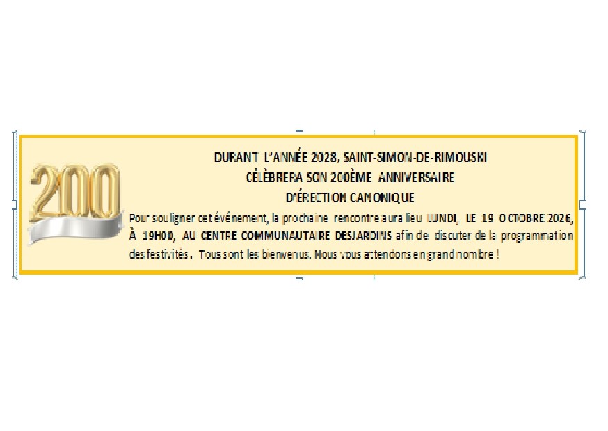 200ÈME le 19 octobre 2026