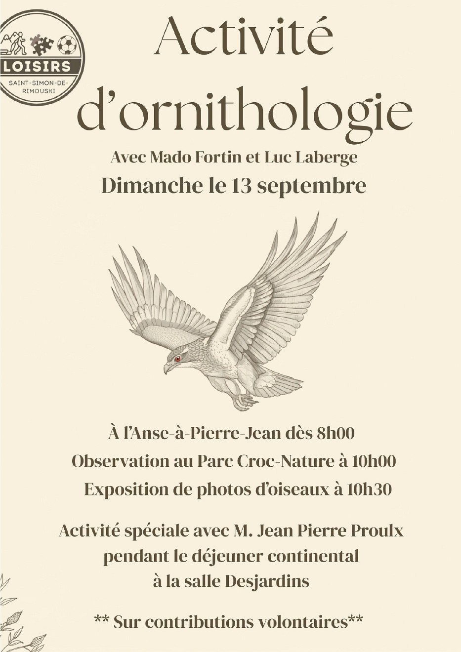 Activité d’ornithologie